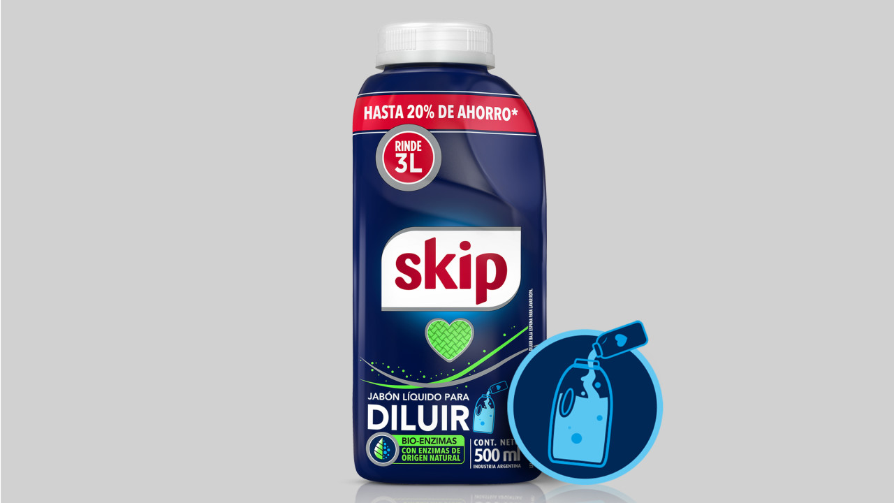 Jabón Líquido Skip Fibercare para Diluir