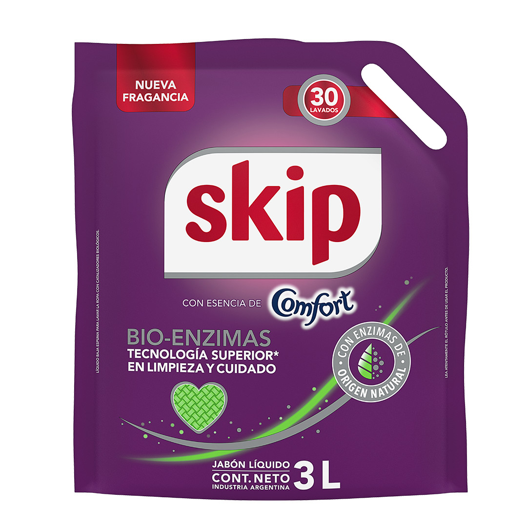 Jabón Líquido Skip Fibercare con Esencia de Comfort
