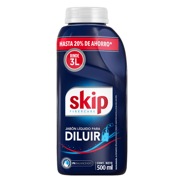 Jabón Líquido Skip Fibercare para Diluir (Rinde 3L)